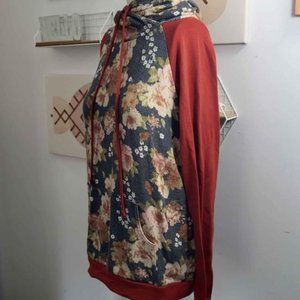 Womens Floral Hoodie | Medium